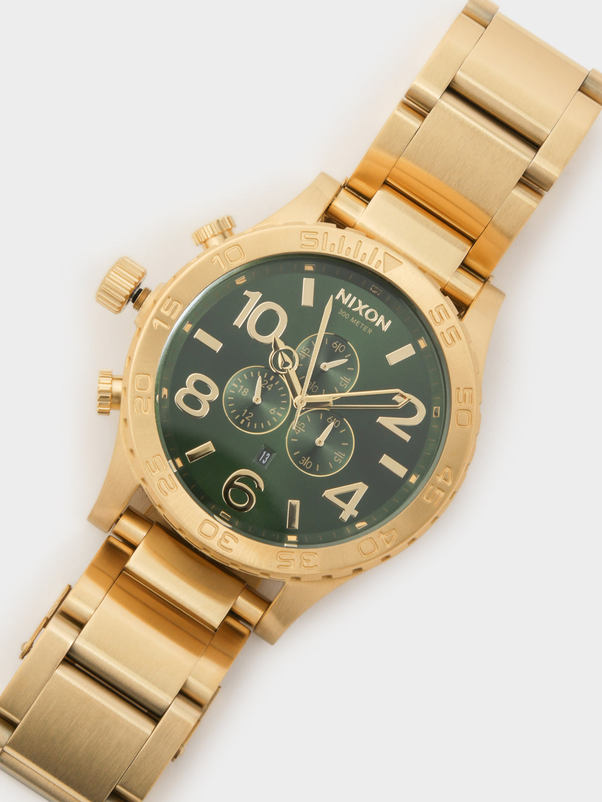 51-30 Chrono Watch in Gold &amp; Green