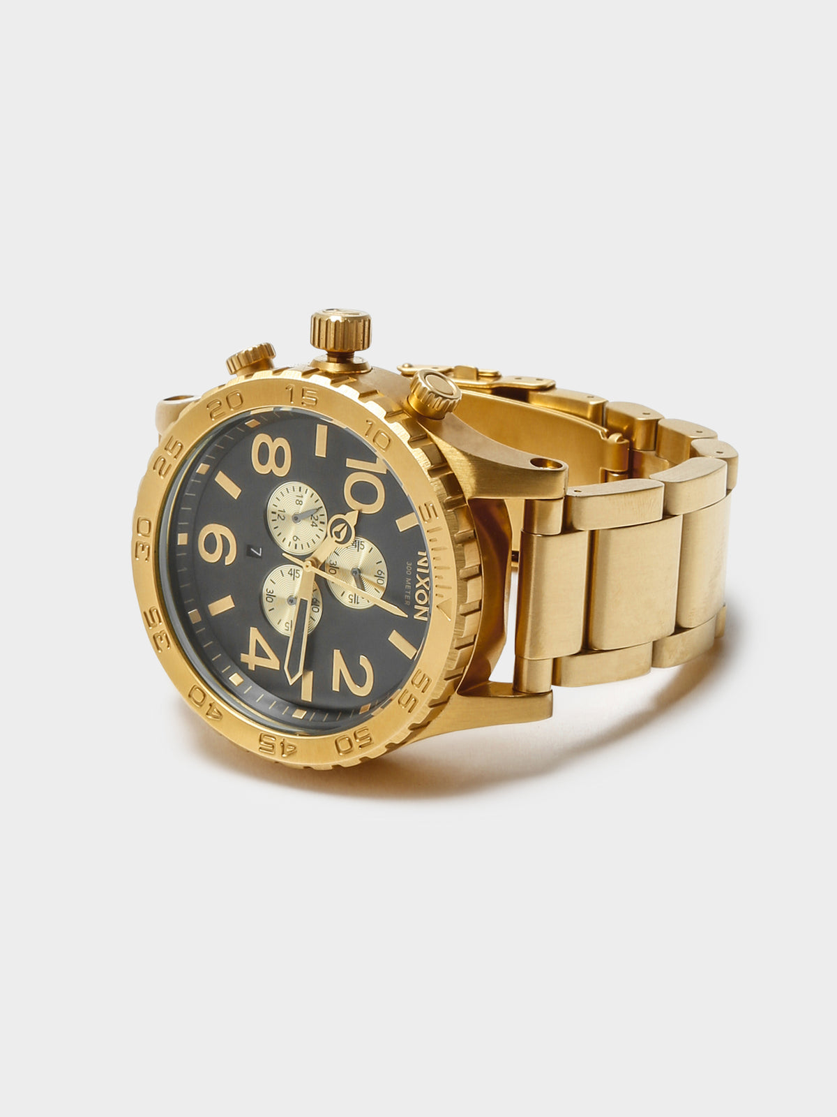 Mens 51-30 Chrono 51mm Oversized Chronograph Watch in All Gold and Black