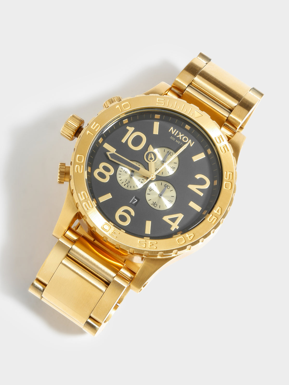 Mens 51-30 Chrono 51mm Oversized Chronograph Watch in All Gold and Black