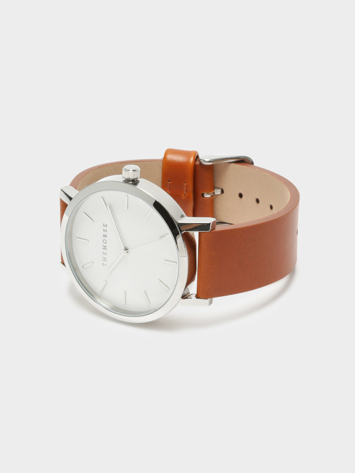 The Original Watch in Polished Steel &amp; Tan