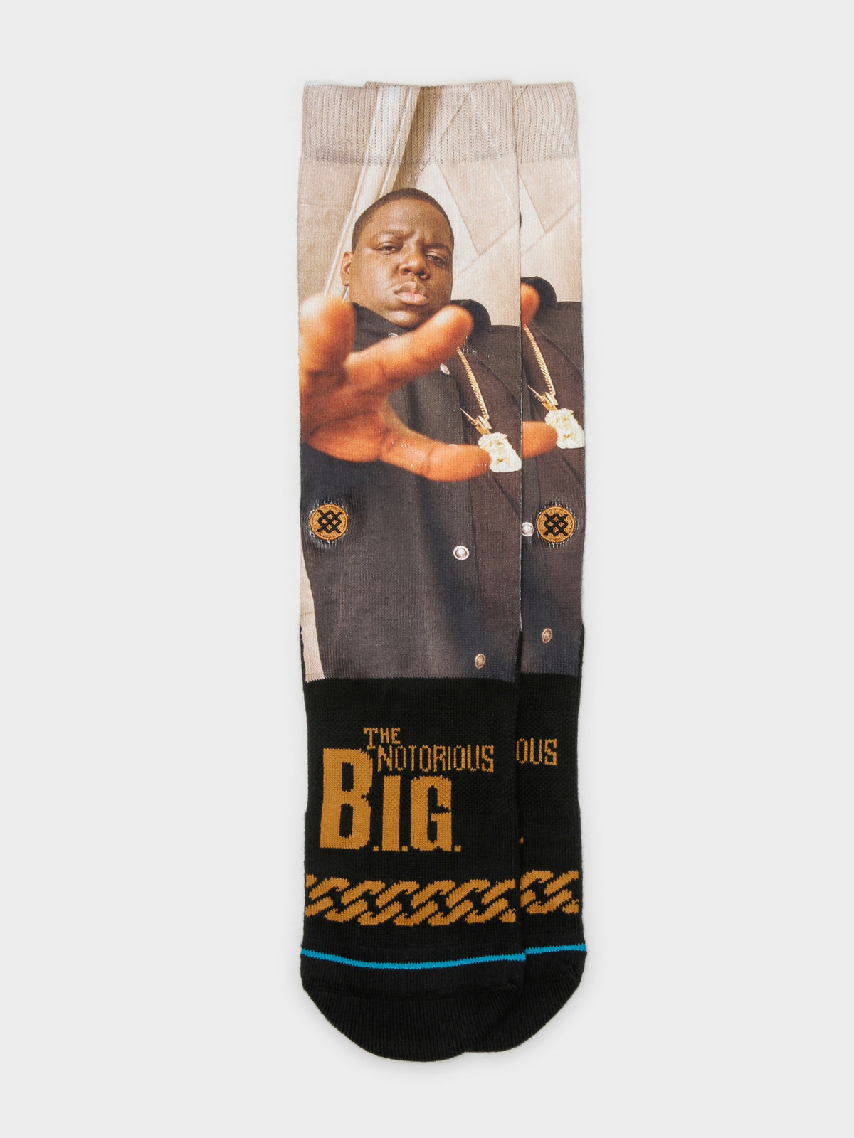 One Pair of The King of NY Crew Socks in Black