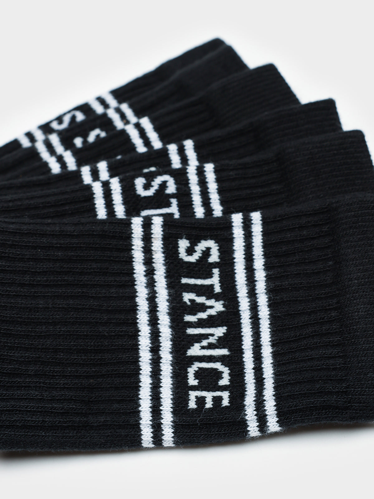 3 Pairs of Basic Crew Socks in Black