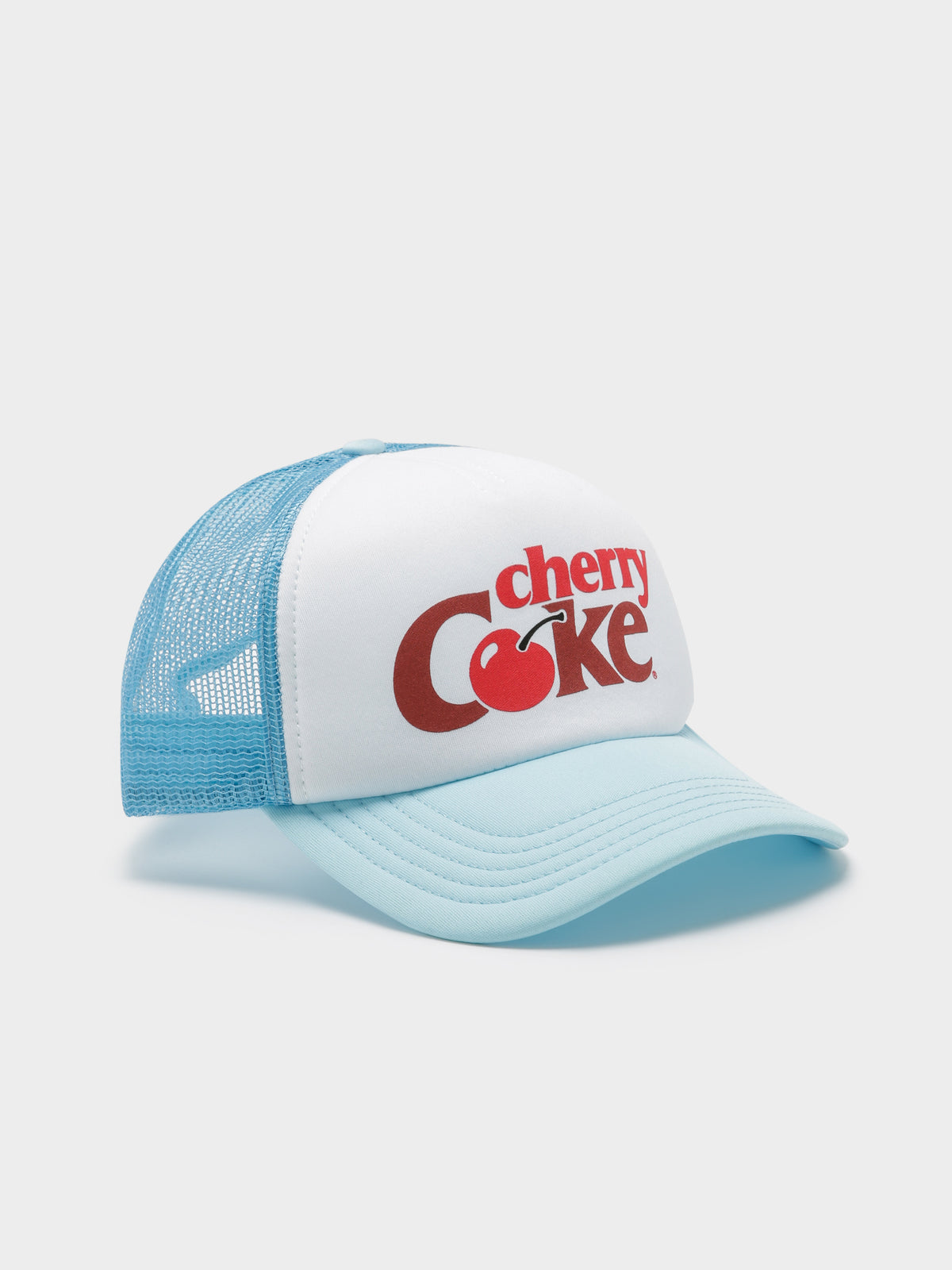 Cherry Coke Cap in White &amp; Blue