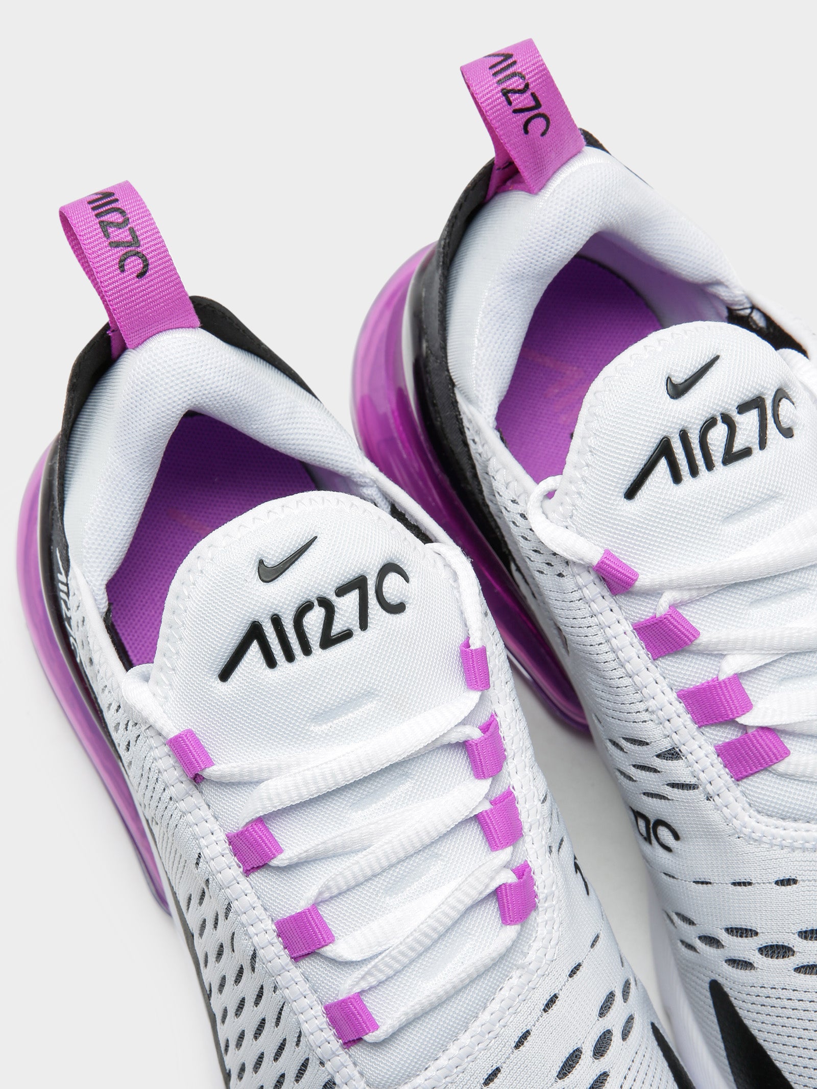 Nike Womens Air Max 270 Sneakers White/Purple Glue Store