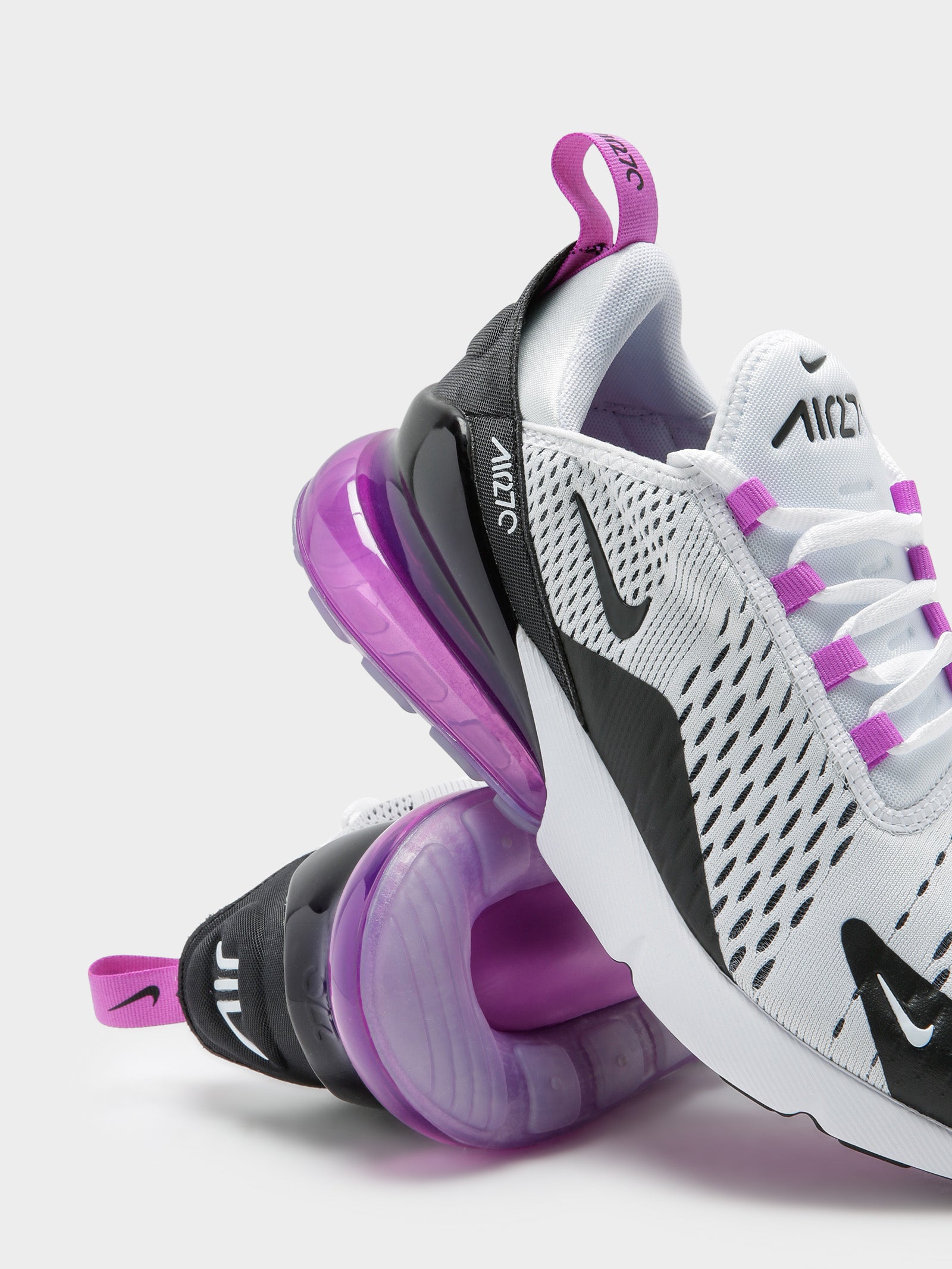 White Pink And Purple 270 Nike Womens Air Max 270 Sneakers White