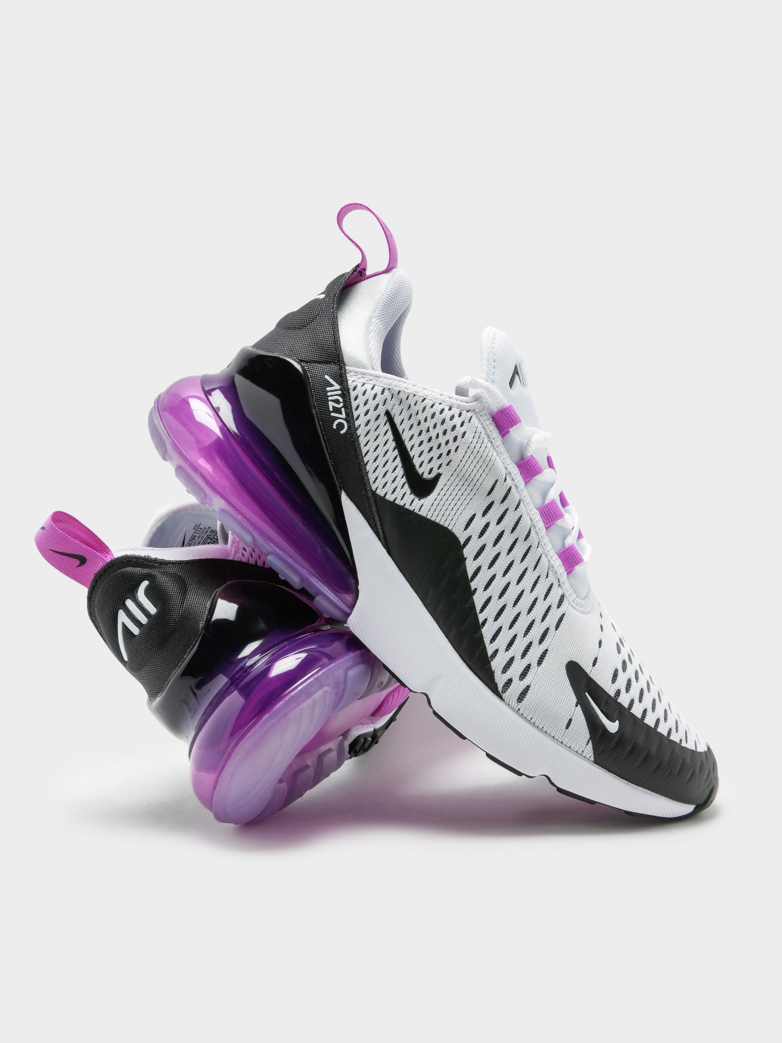 Nike Womens Air Max 270 Sneakers White/Purple Glue Store