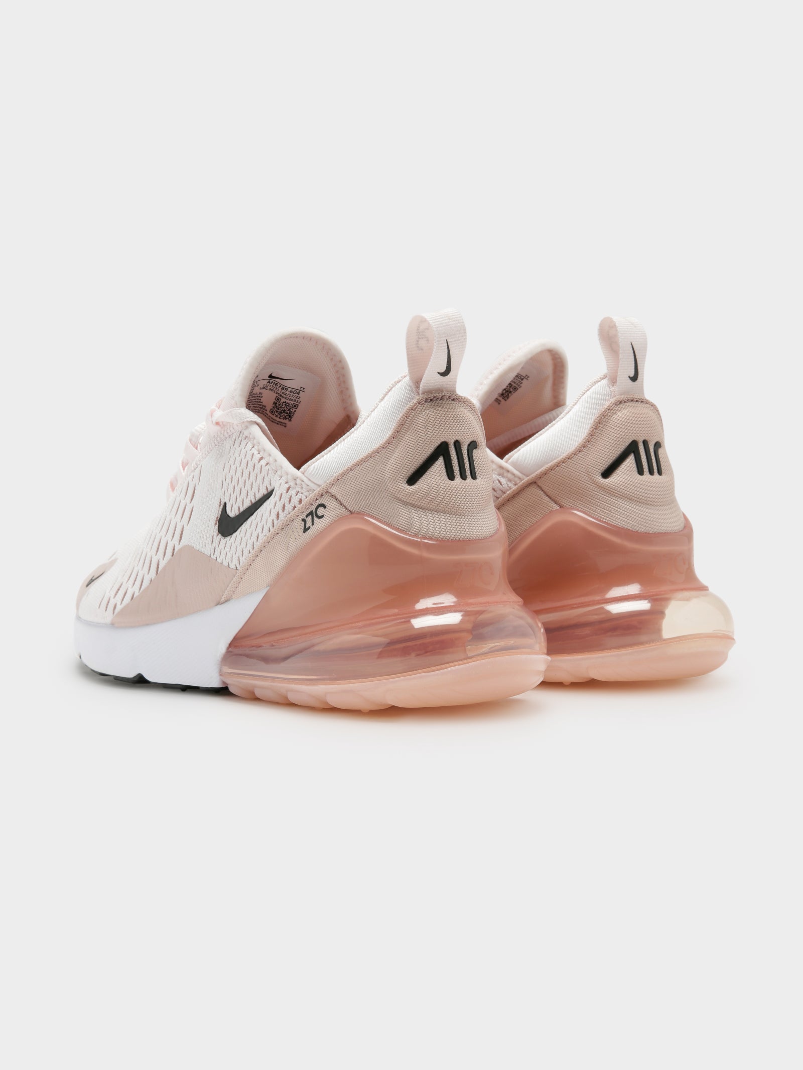 Womens Nike Air Max 270 Sneakers in Soft Pink & Desert Berry