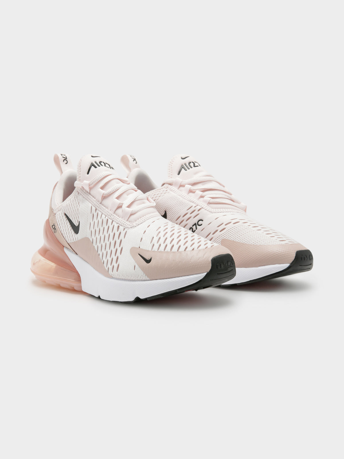 Womens Nike Air Max 270 Sneakers in Soft Pink &amp; Desert Berry