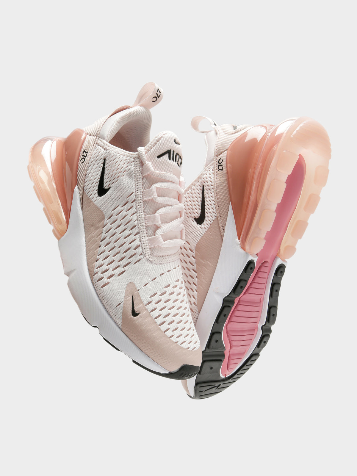 Womens Nike Air Max 270 Sneakers in Soft Pink &amp; Desert Berry