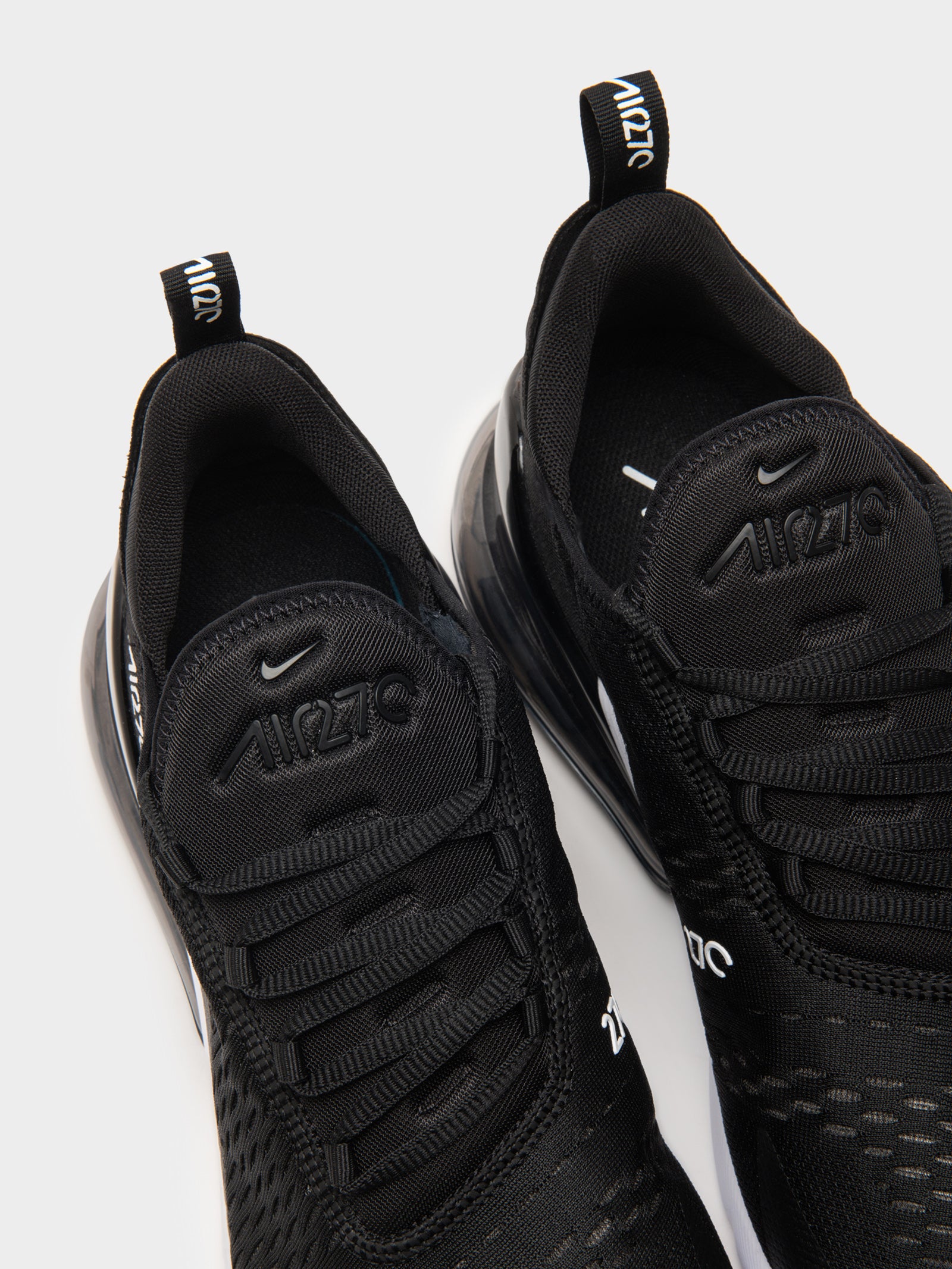 Nike Mens Air Max 270 Sneakers Black/White Glue Store