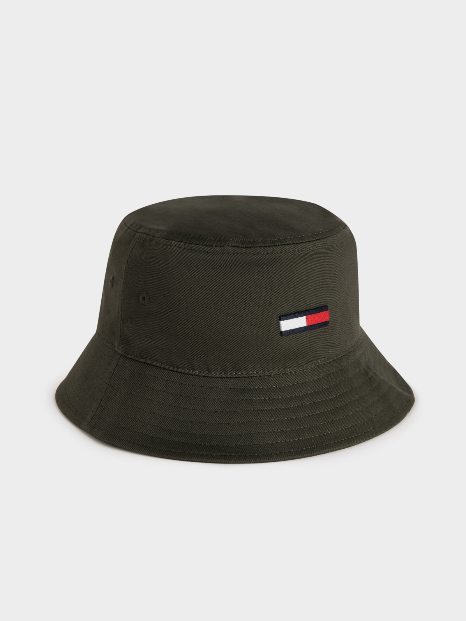 Flag Embroidered Cotton Bucket Hat