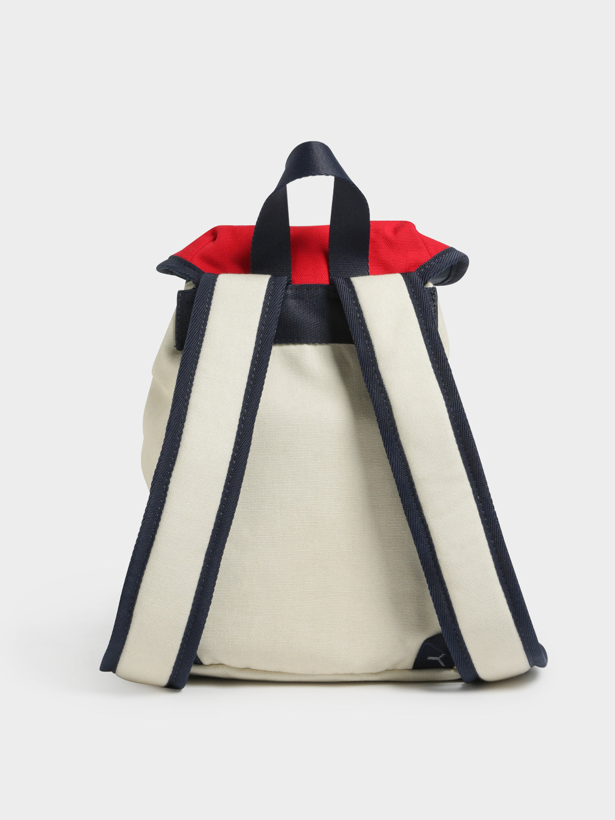 TJW Heritage Small Canvas Backpack in Cream Red &amp; Navy