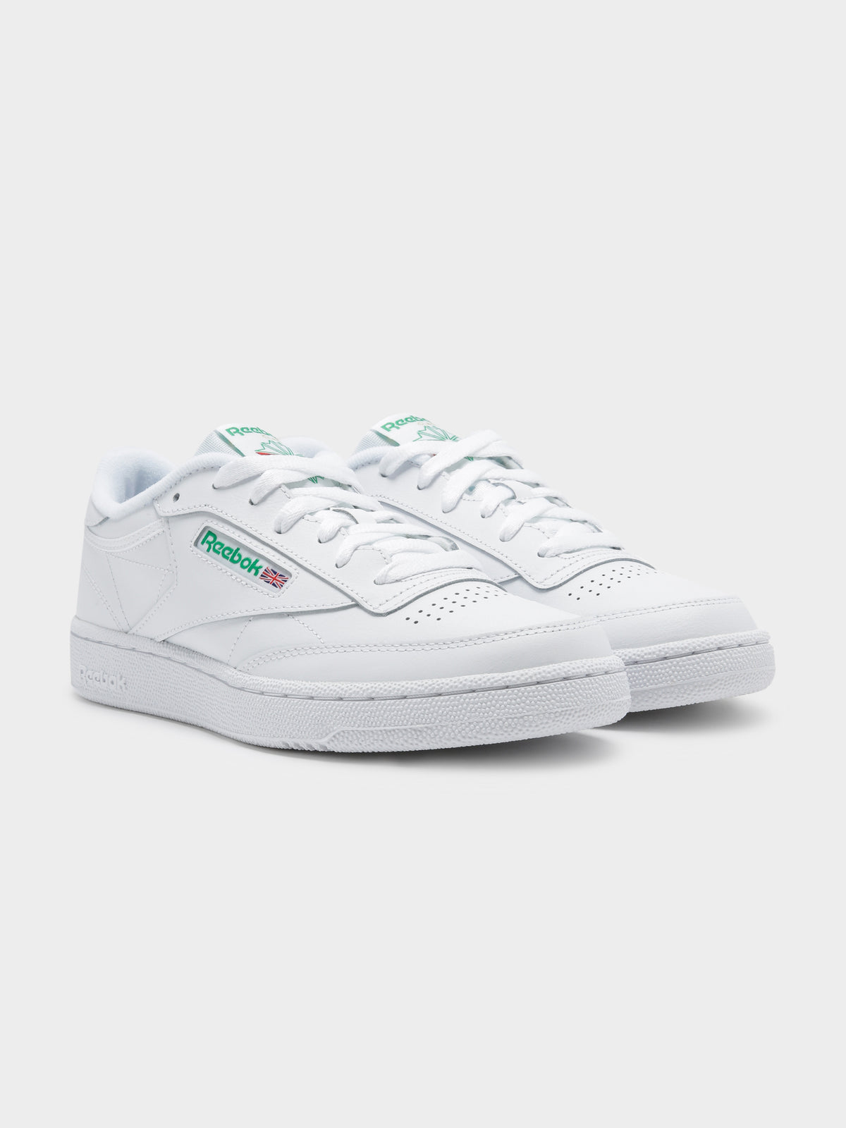 Unisex Club C 85 Sneakers in White &amp; Green