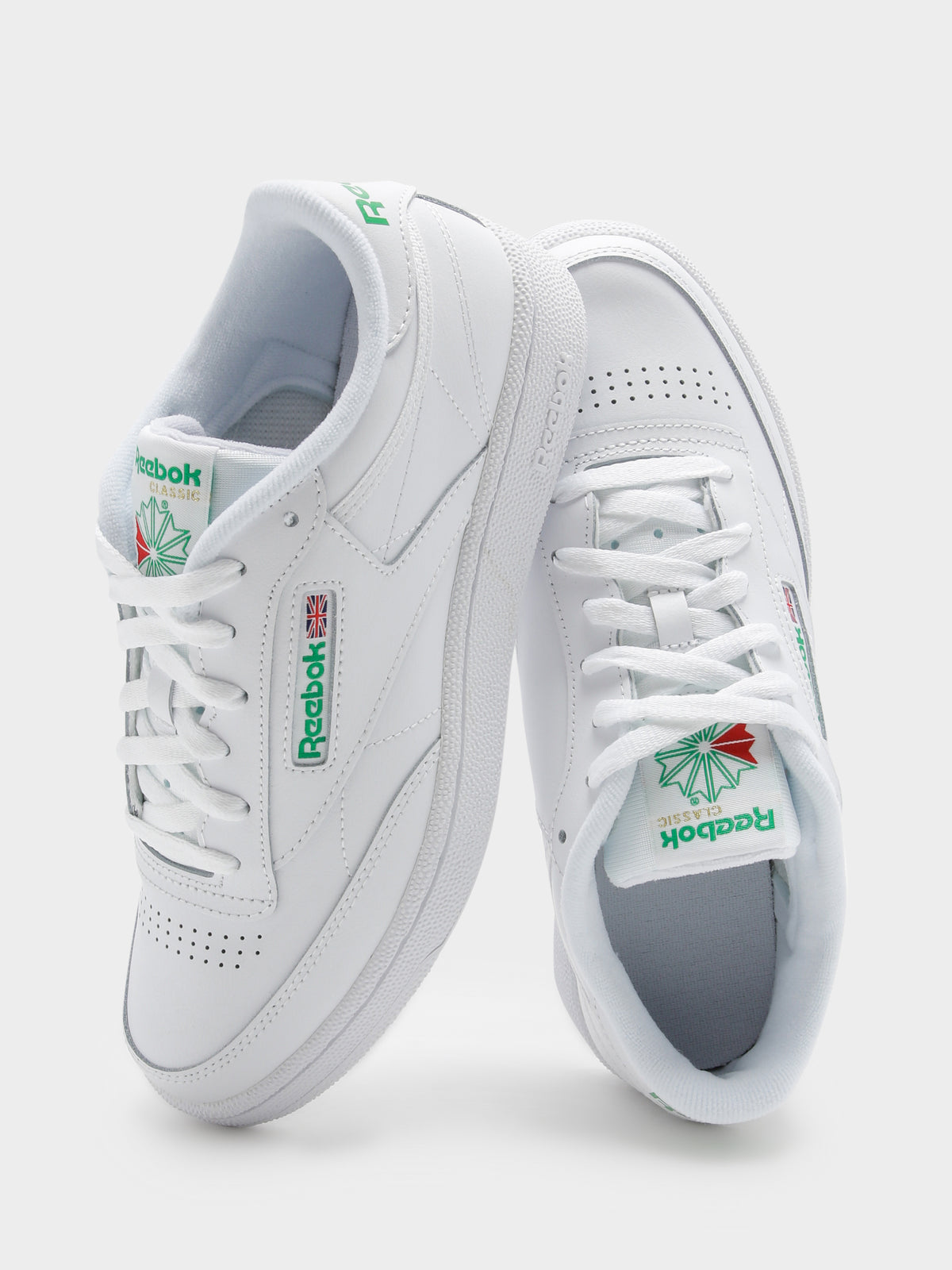 Unisex Club C 85 Sneakers in White &amp; Green