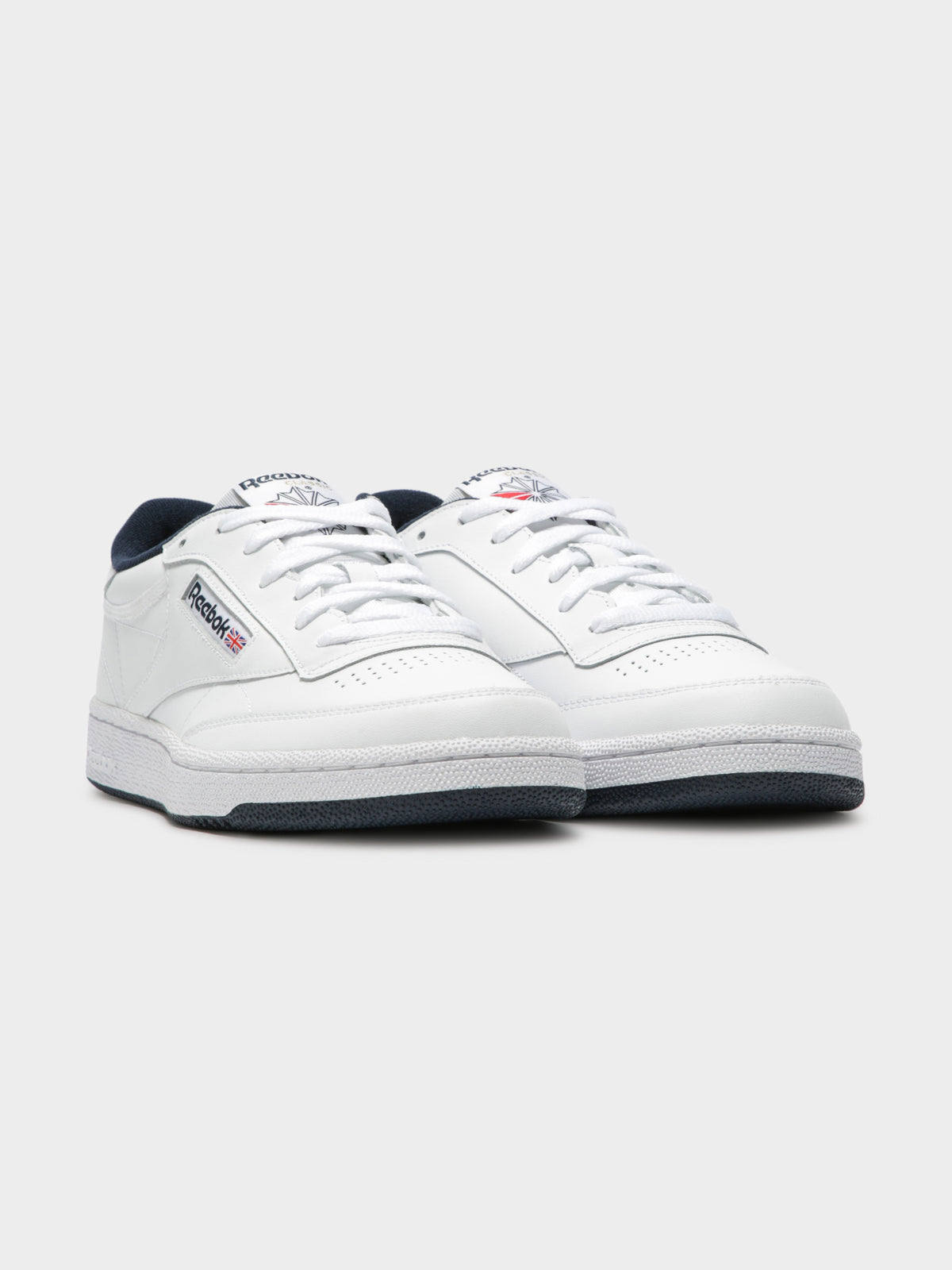 Unisex Club C 85 Sneakers in White &amp; Navy