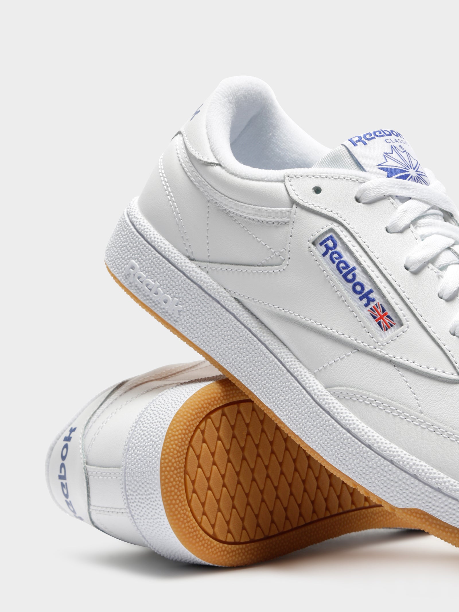 Unisex Club C 85 Sneakers in White & Blue
