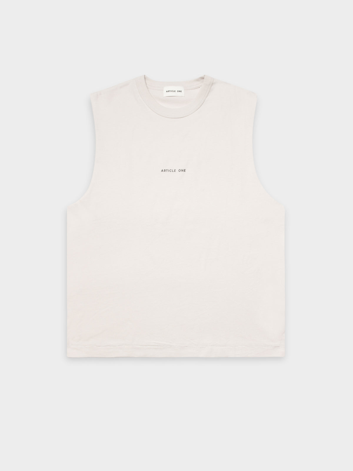 Article One Minimal Logo Muscle | Ecru