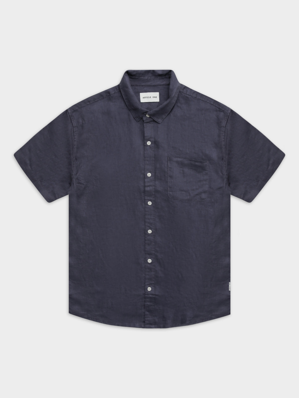 Nero Linen Shirt in Marine Blue