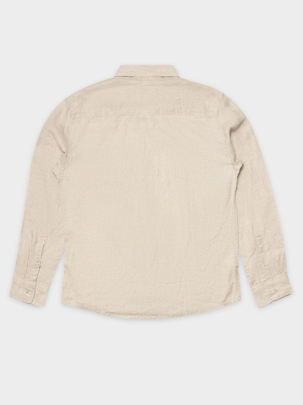 Nero Linen Long Sleeve Shirt in Natural Marle