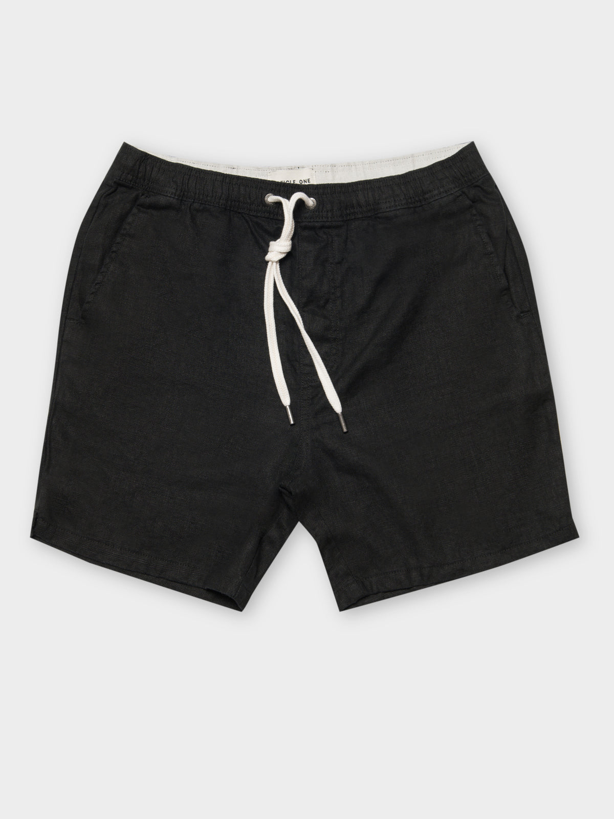 Nero Linen Shorts in Black
