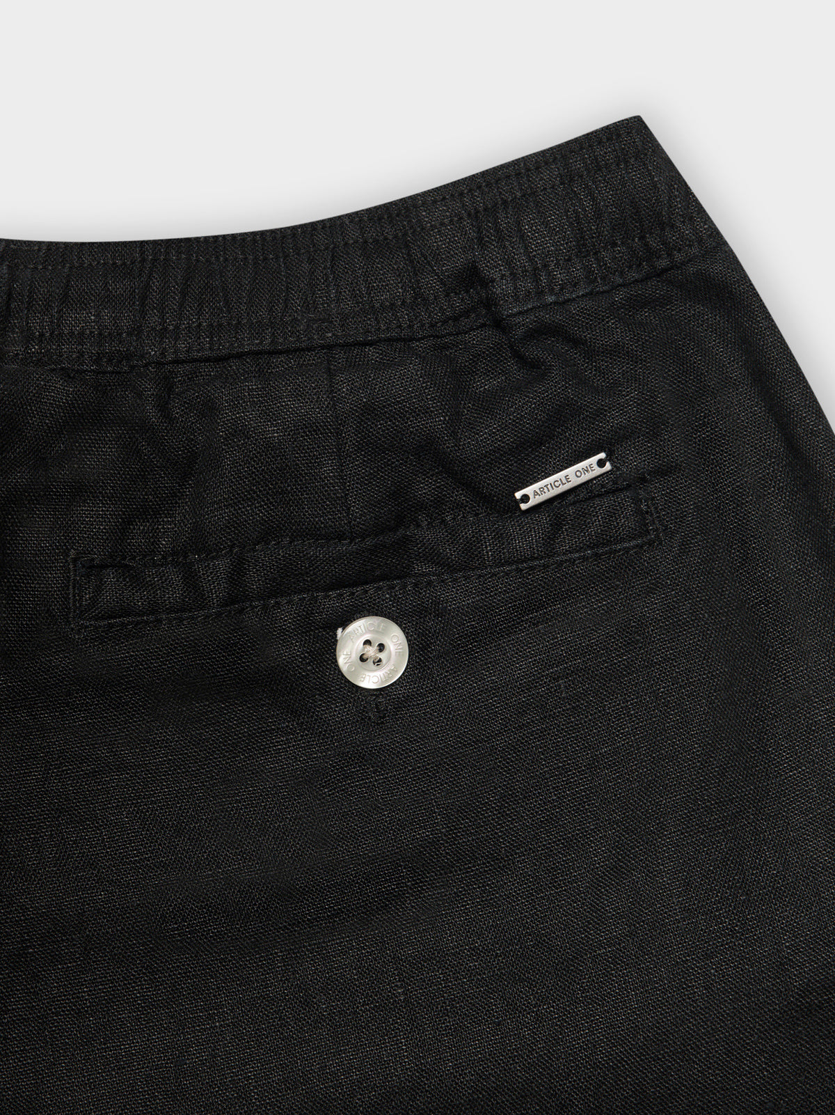 Article One Nero Linen Shorts | Black