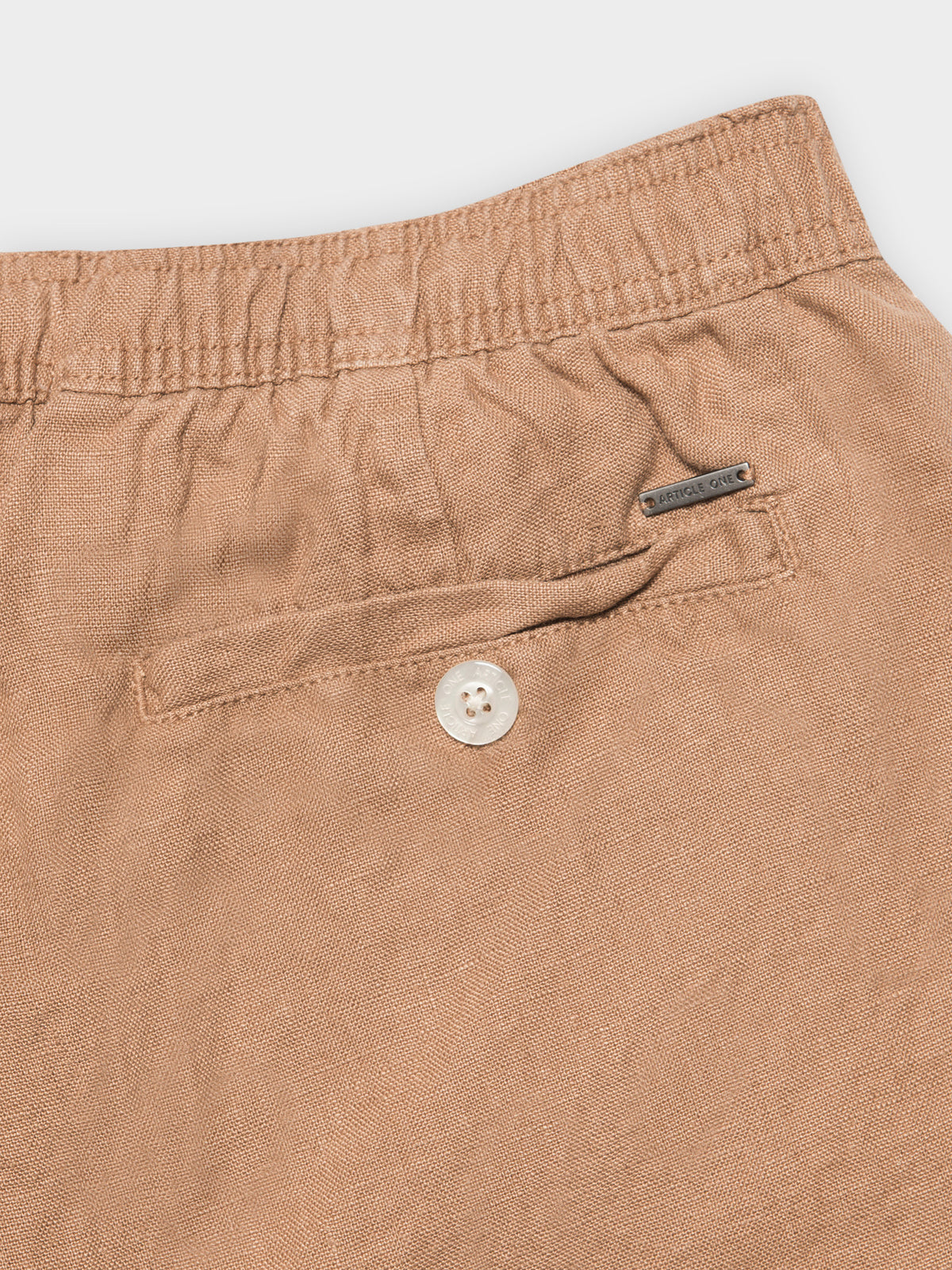 Nero Linen Shorts in Caramel