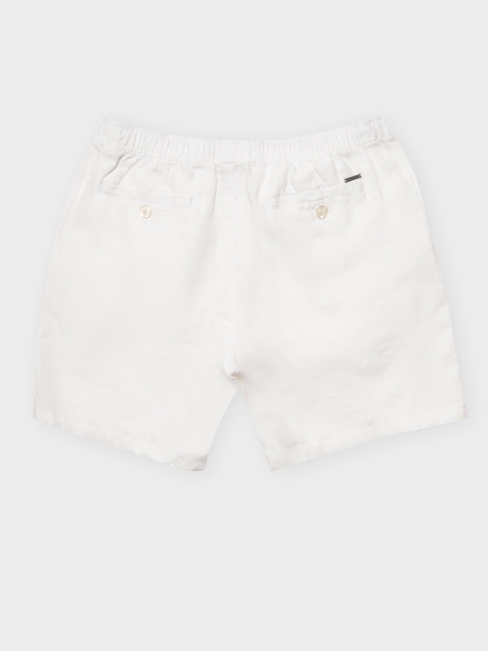 Nero Linen Shorts in White - Glue Store