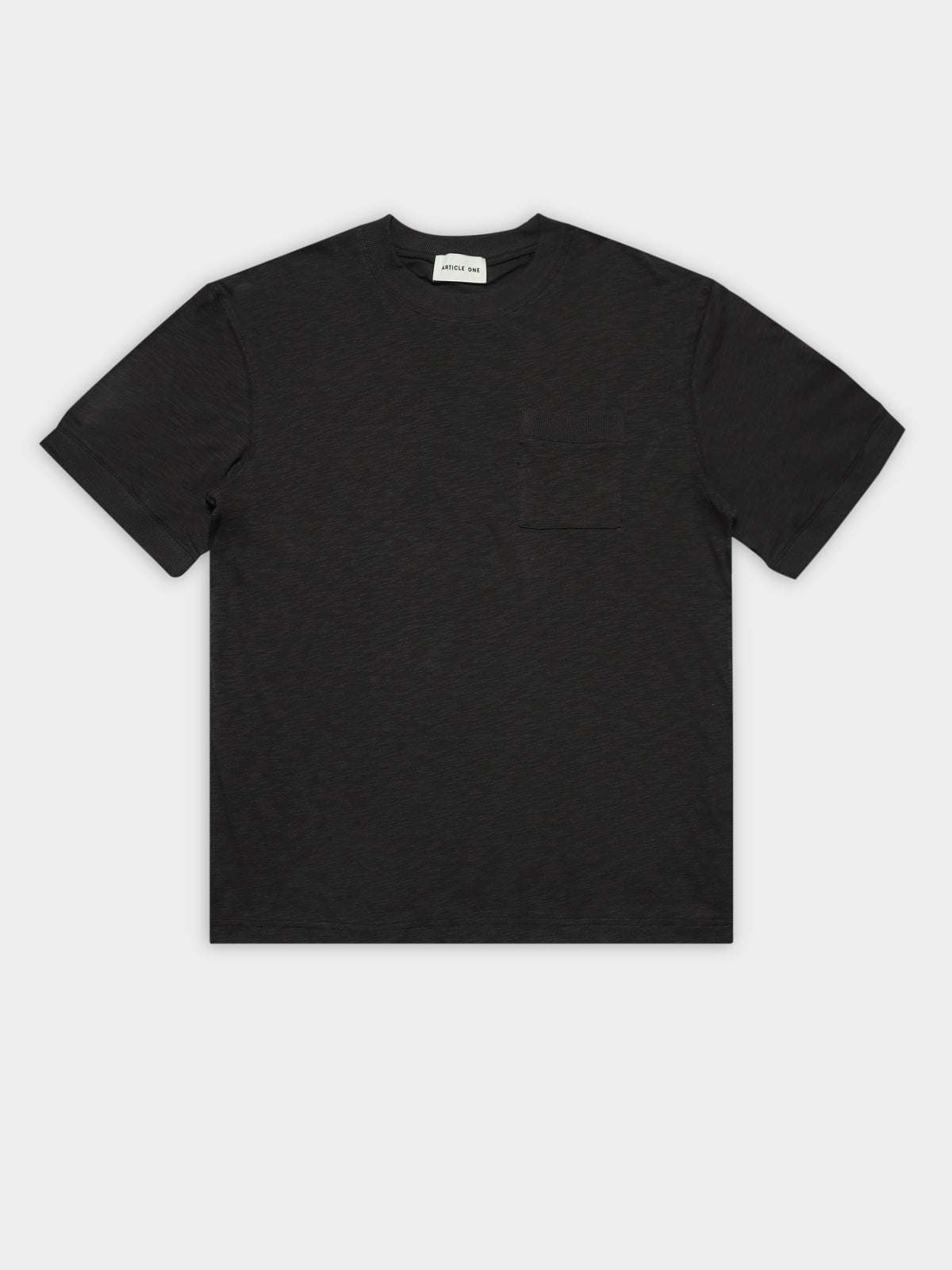 Vintage Ribbed T-Shirt in Coal Grey