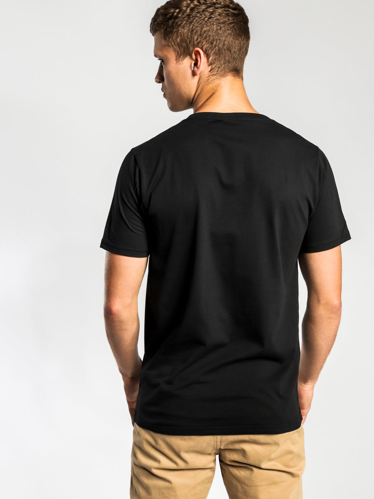 Plain Crew T-Shirt in Black
