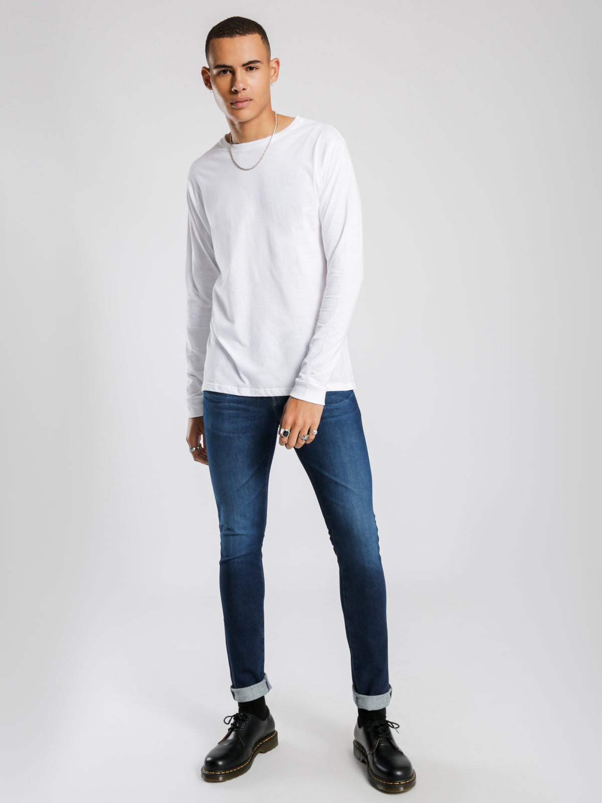 Contra Long Sleeved Shirt in White