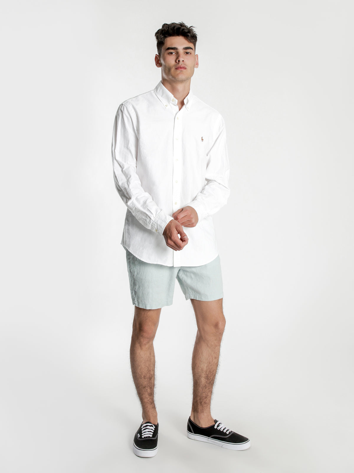 Noosa Linen Shorts in Seafoam