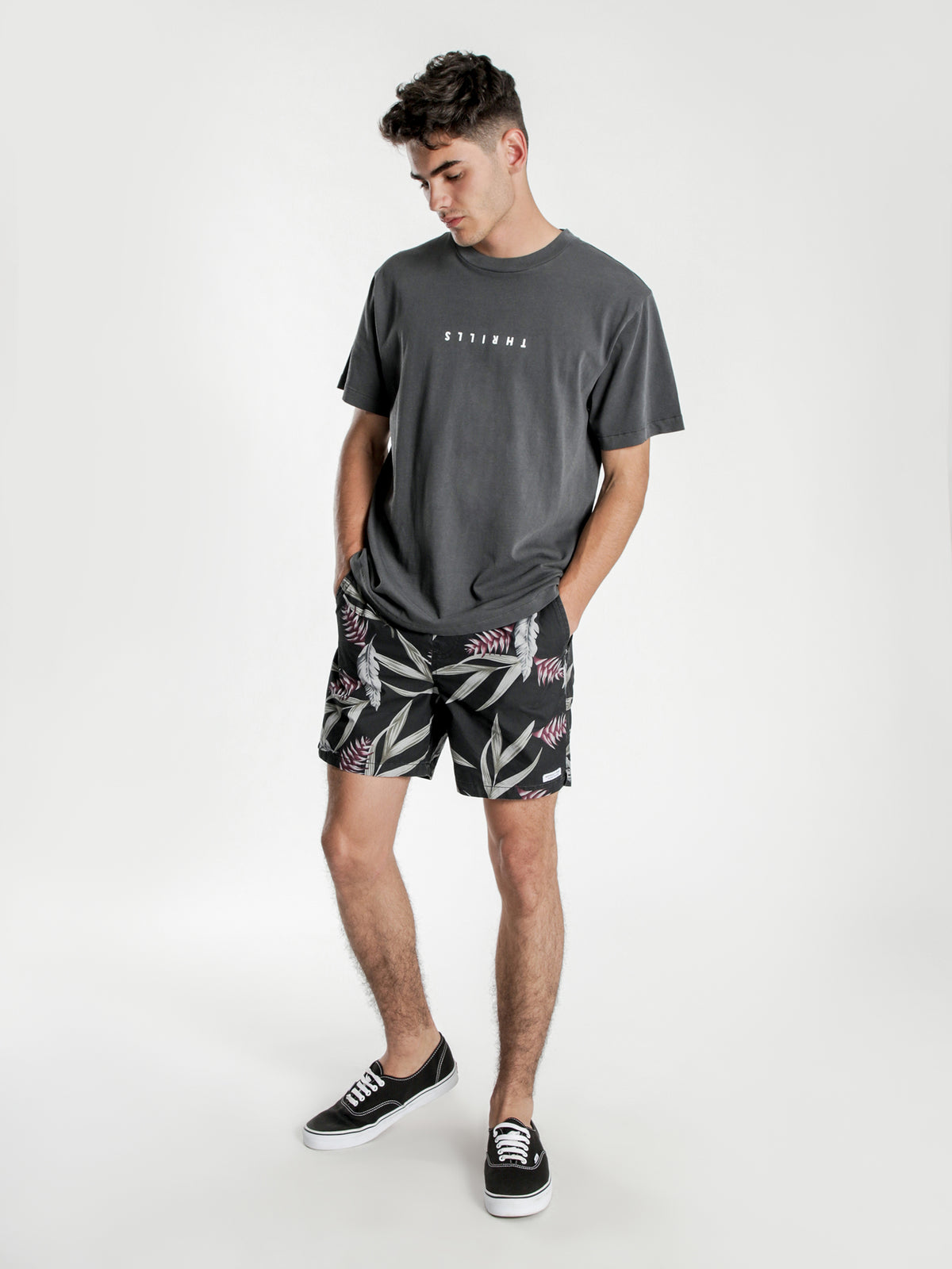 Paradise Beach Shorts in Charcoal