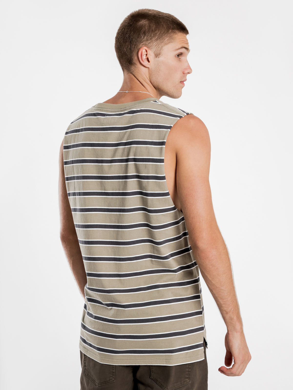 Southport Muscle in Olive Stripe