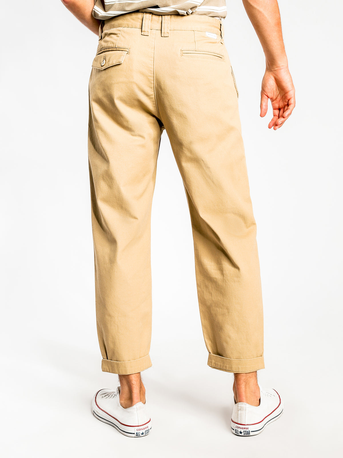 Beau Pleated Pants in Stone