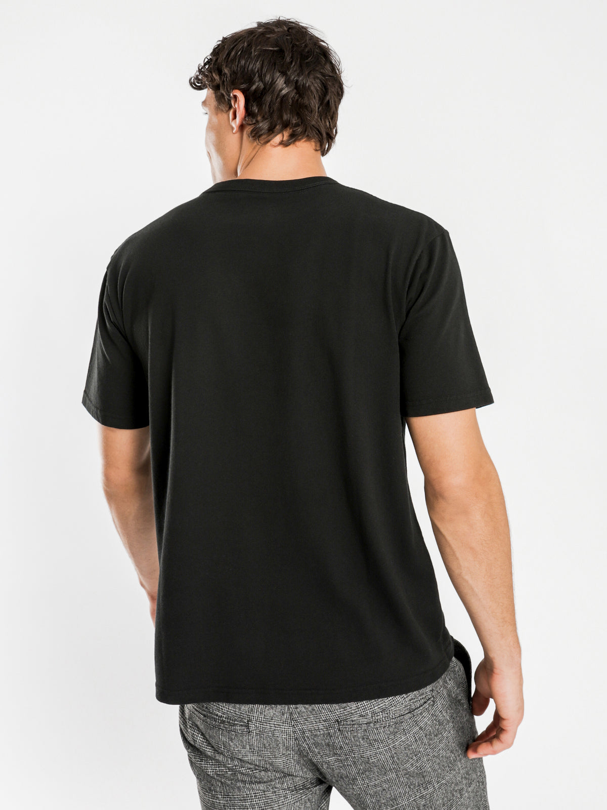Heavyweight Short Sleeve Crew T-Shirt in Black