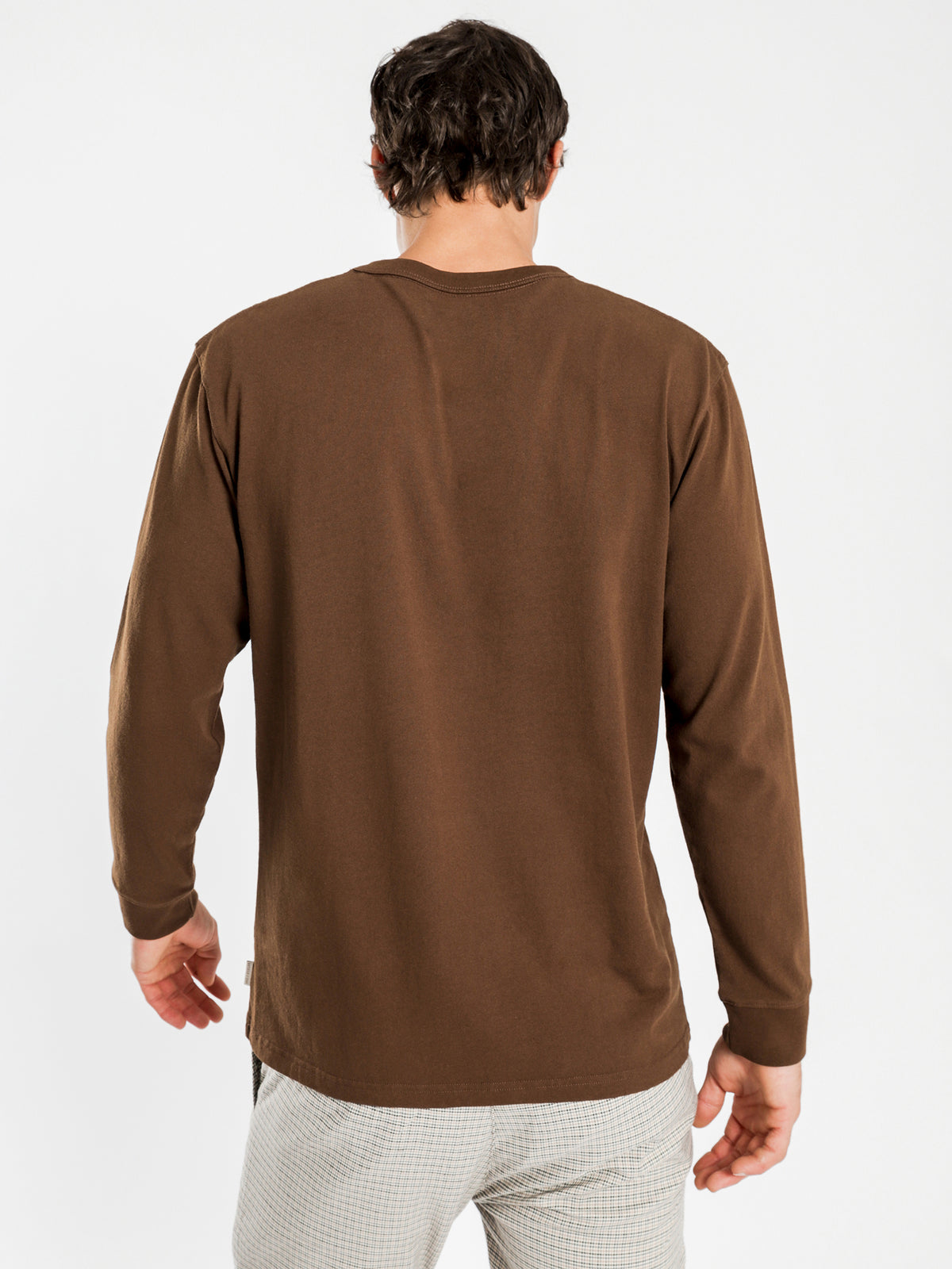 Heavyweight Long Sleeve T-Shirt in Mahogany