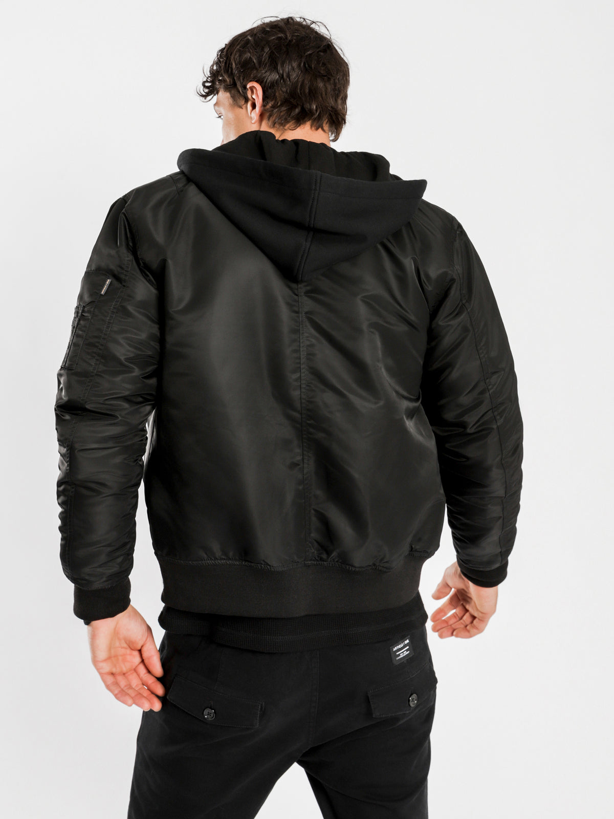 Article One Dante Hooded Bomber | Black