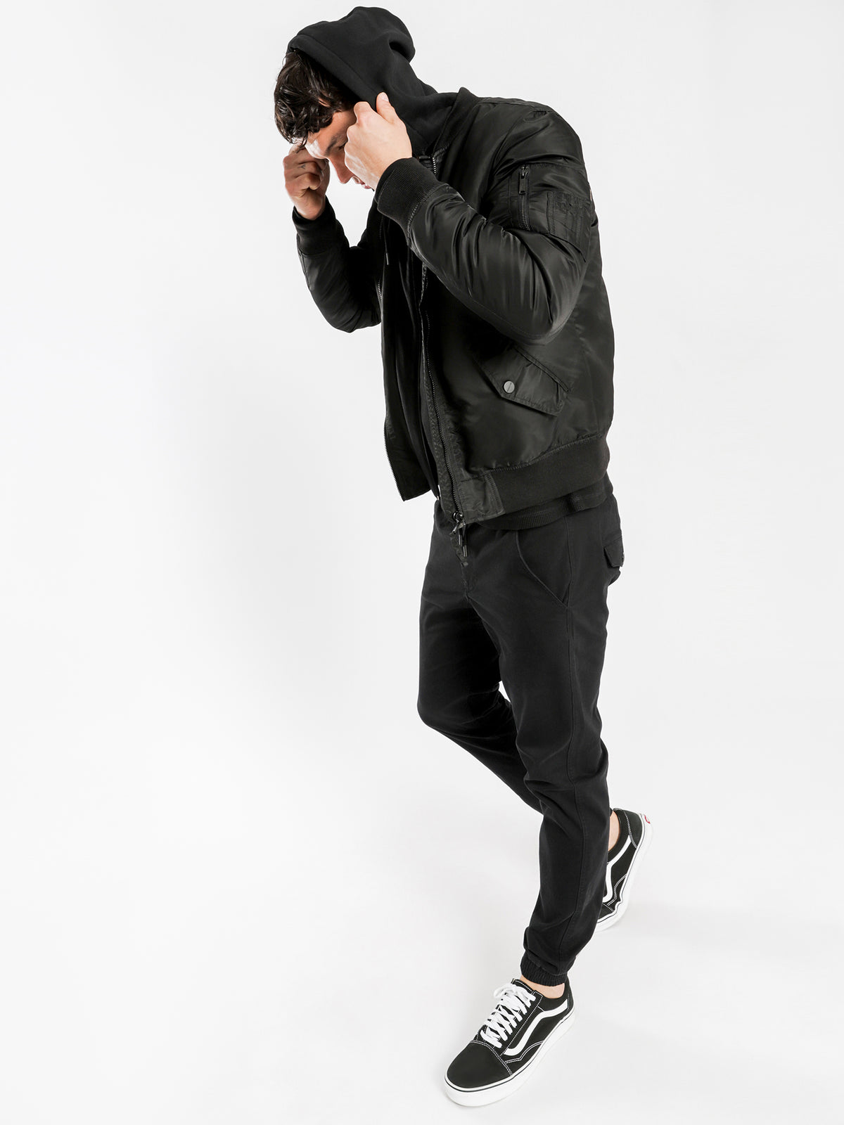 Article One Dante Hooded Bomber | Black
