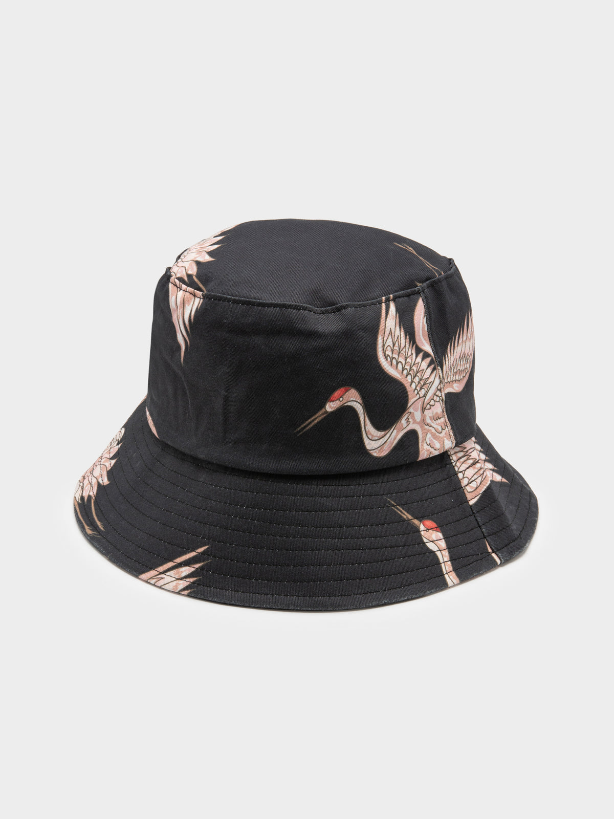 Elias Bucket Hat in Black &amp; Beige