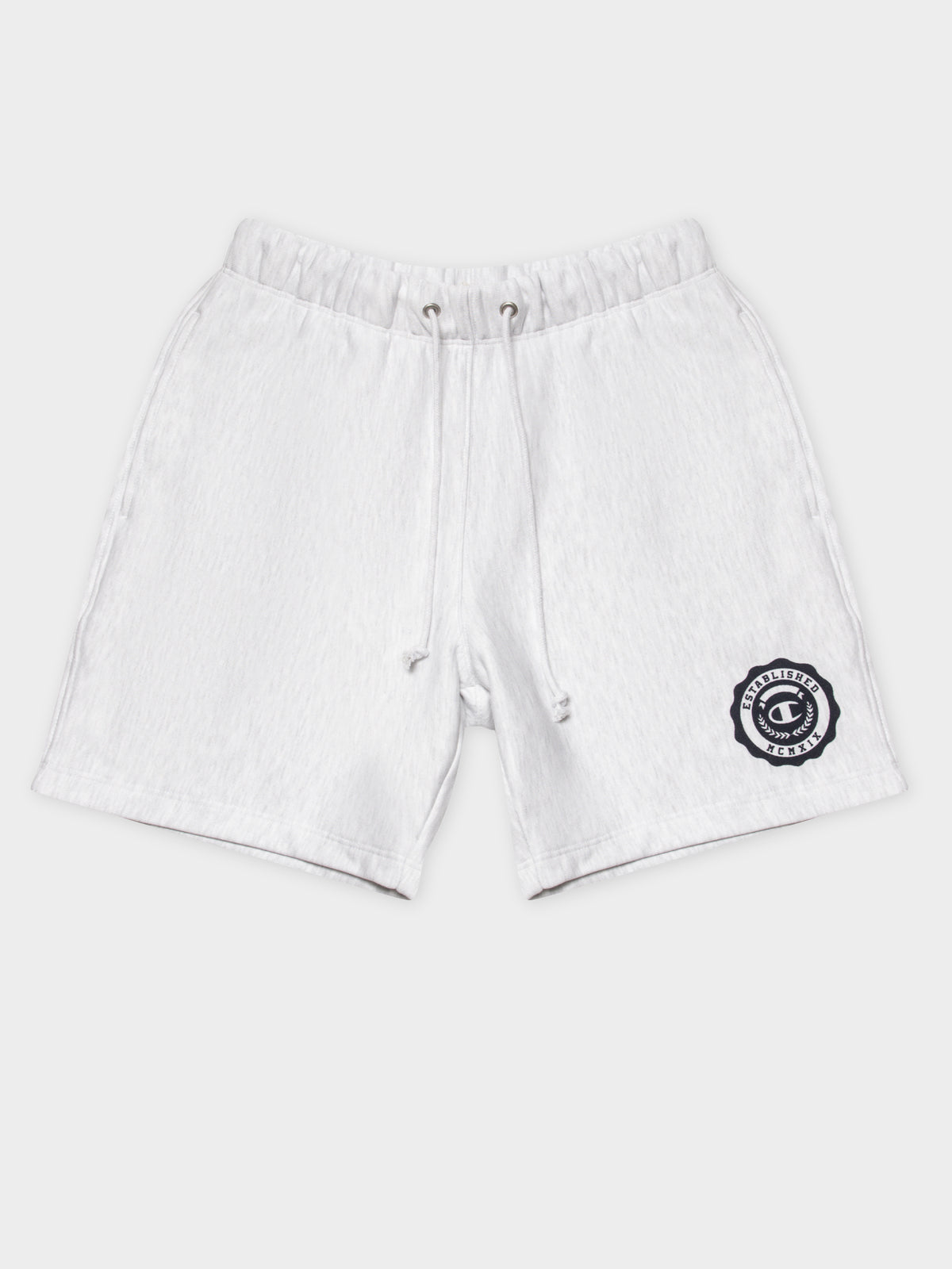 Reverse Weave Archive Shorts in Silver Grey