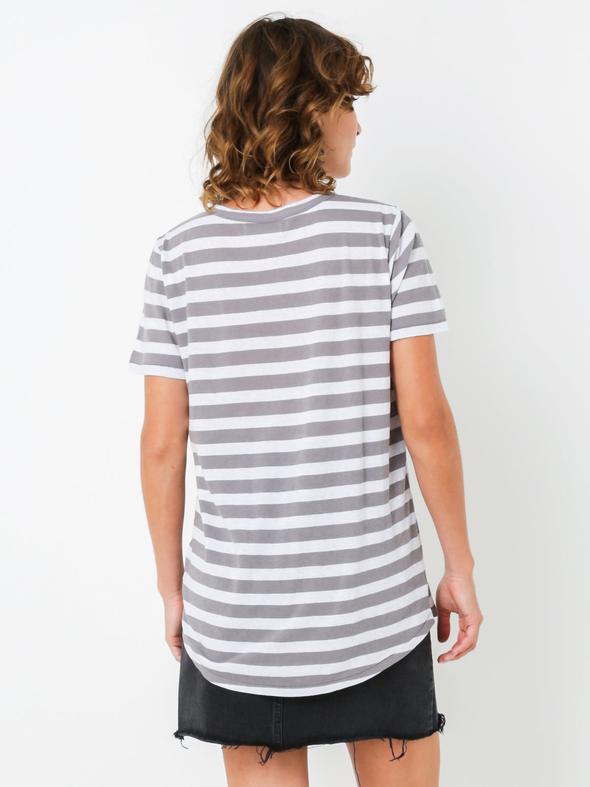 Everyday T-Shirt in Steel &amp; White Stripe