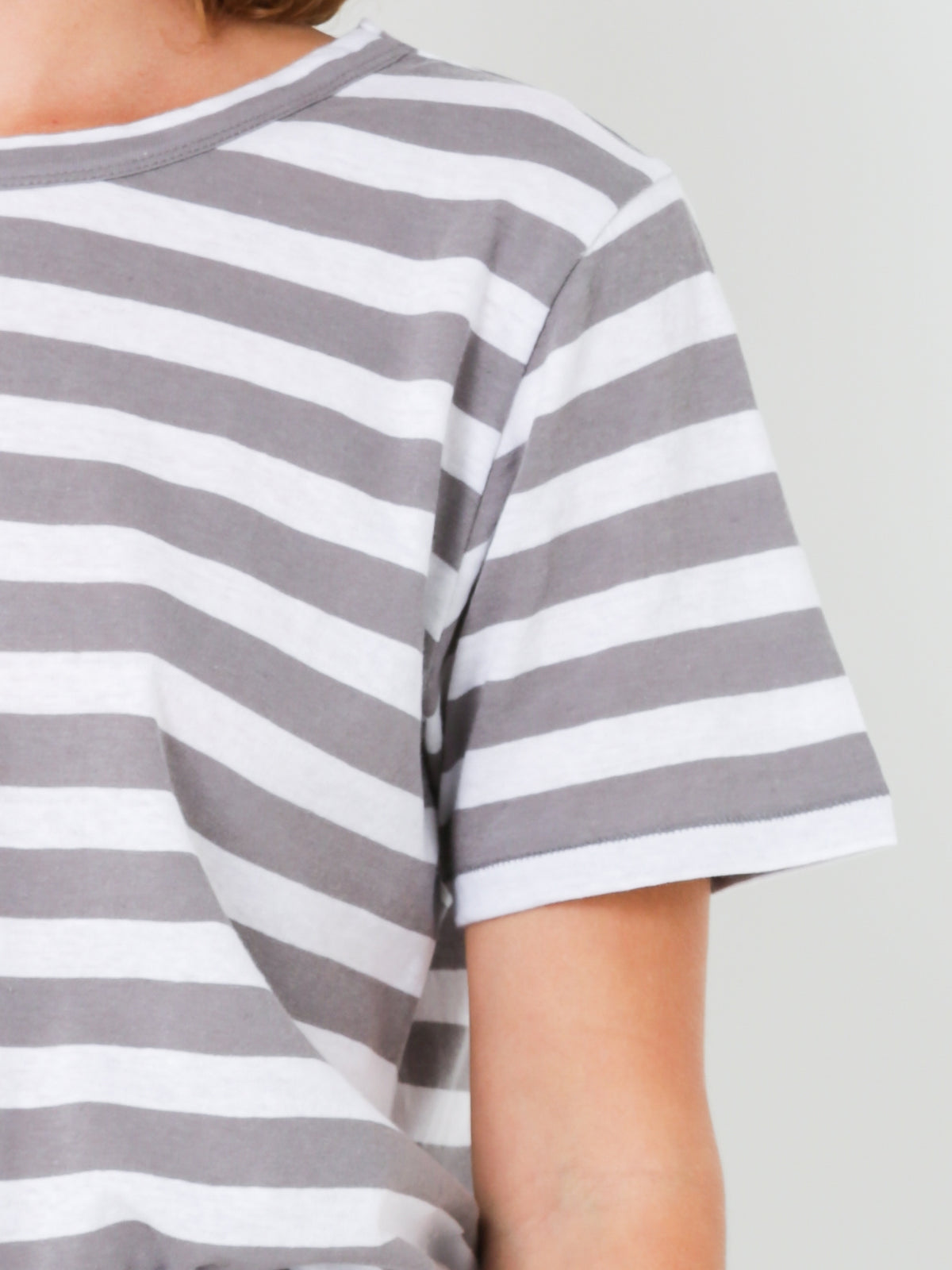 Everyday T-Shirt in Steel &amp; White Stripe