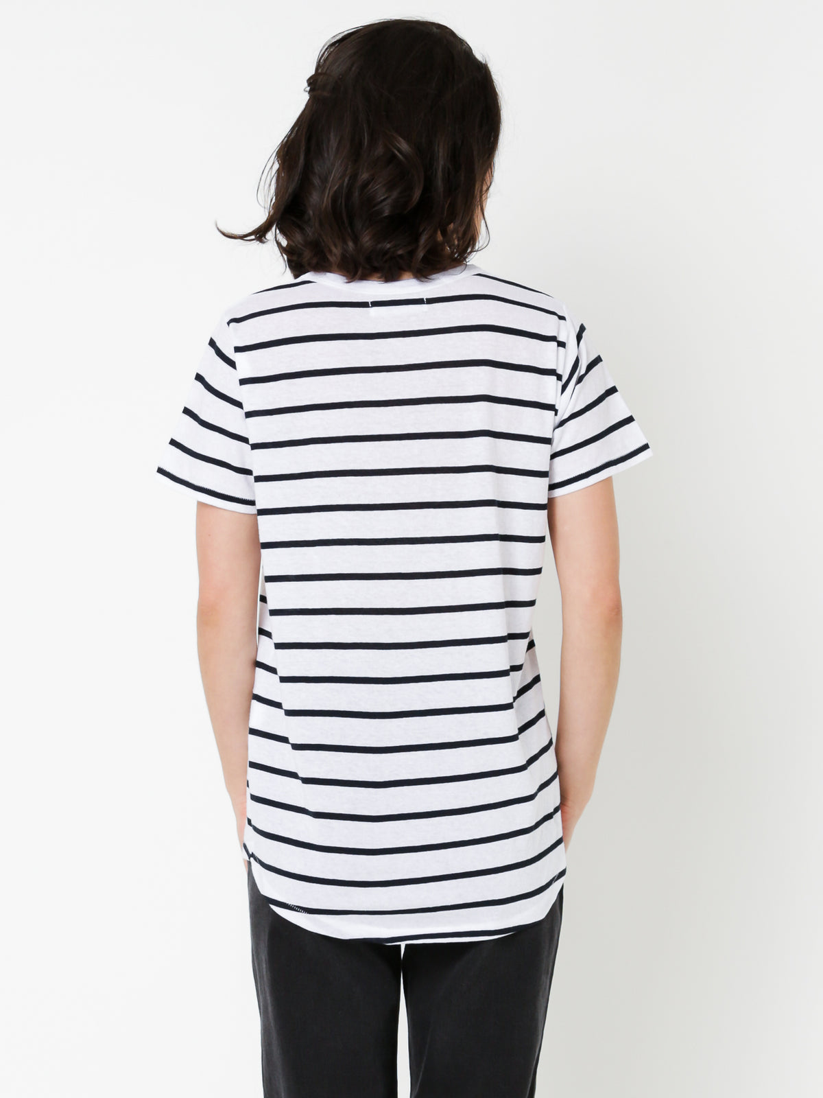 Coastline Stripe T-Shirt in White