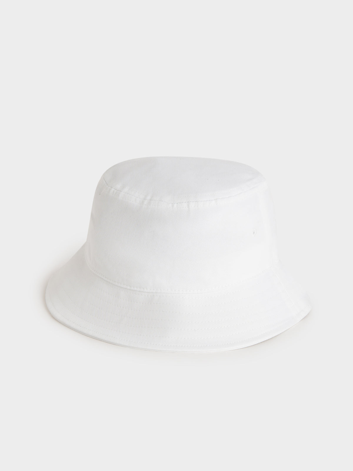 Flag Bucket Hat in White