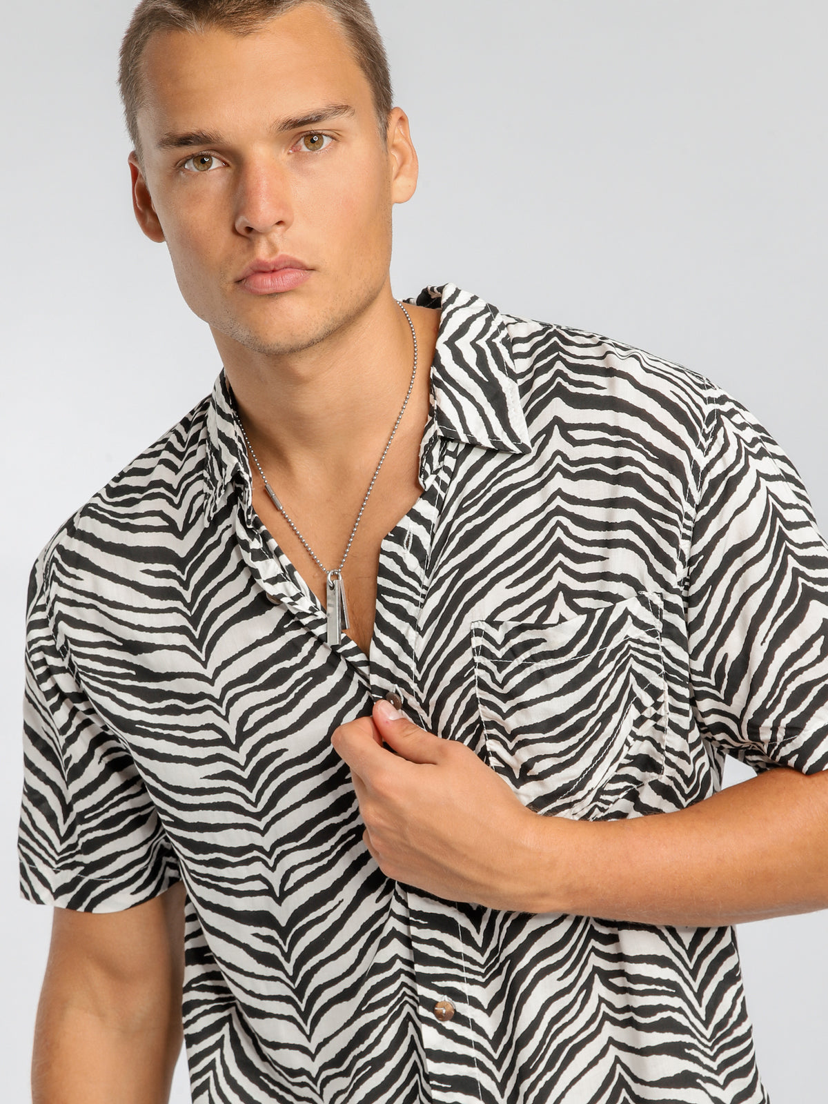 Stevie Short Sleeve Shirt in Imperial Zebra
