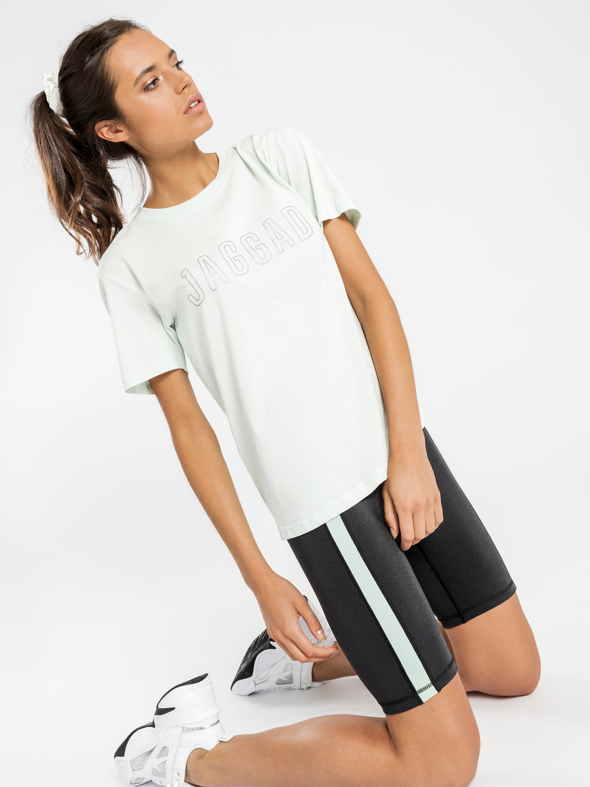 Fairmont Spin Cycle Shorts in Black &amp; Mint Green