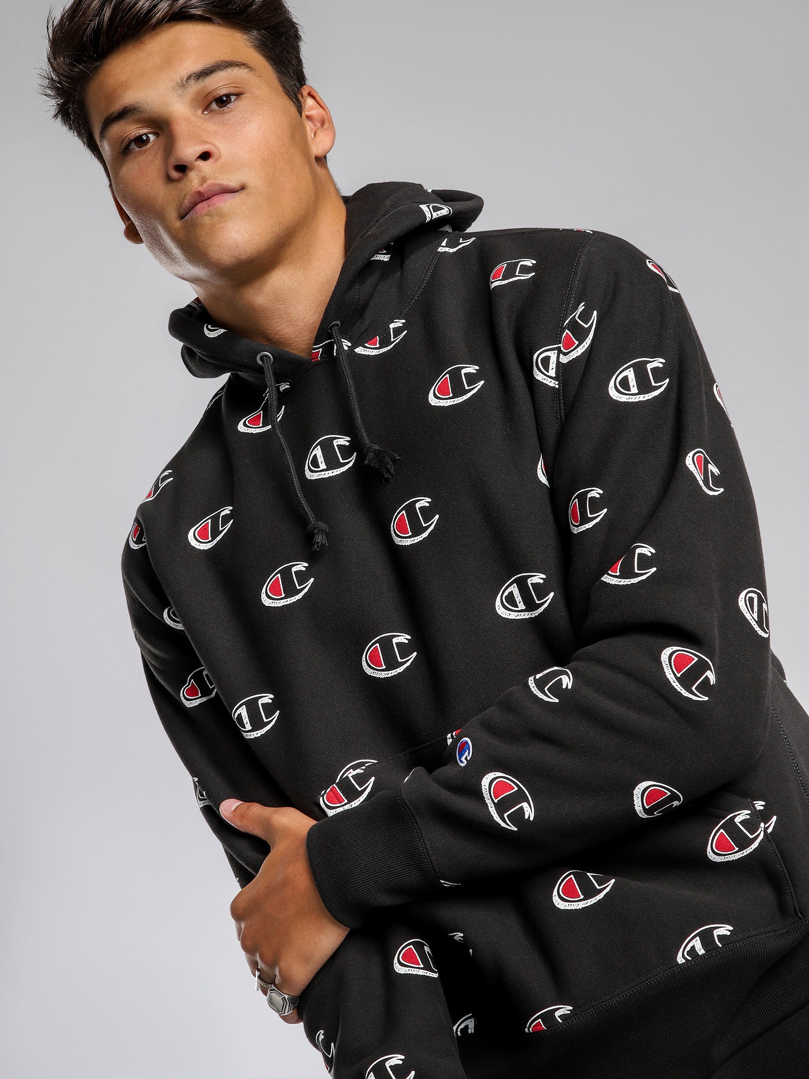 Reverse Weave Pullover Hoodie