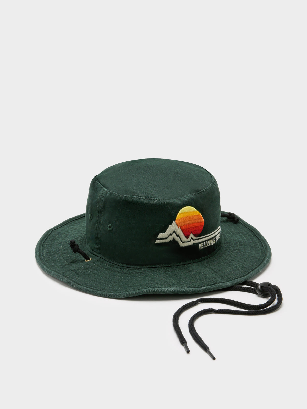 Yellowstone Wide Brimmed Bucket Hat in Dark Green