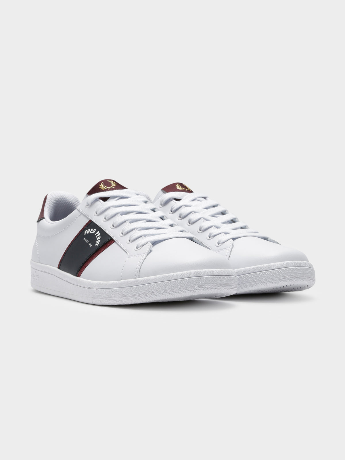 Mens B721 Arch Branded Sneakers in White
