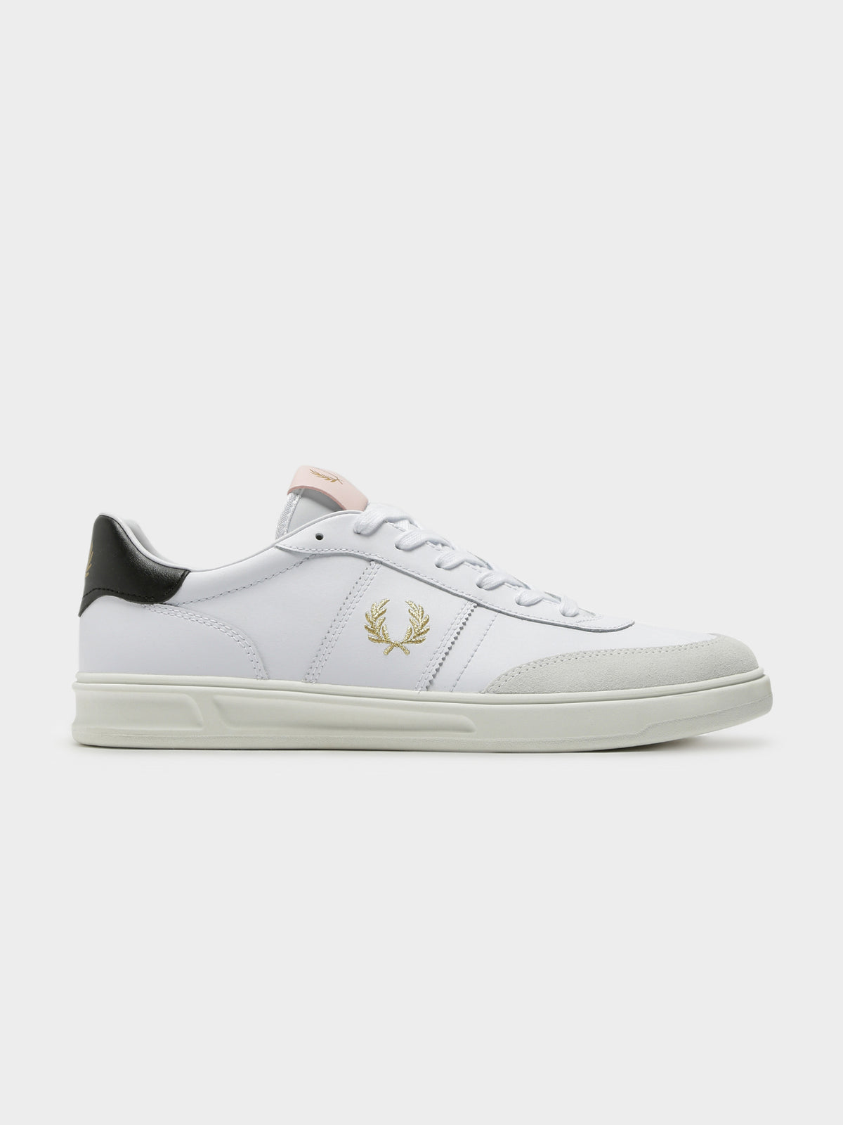 Fred Perry Mens B400 Sneaker | White/Gold